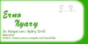 erno nyary business card